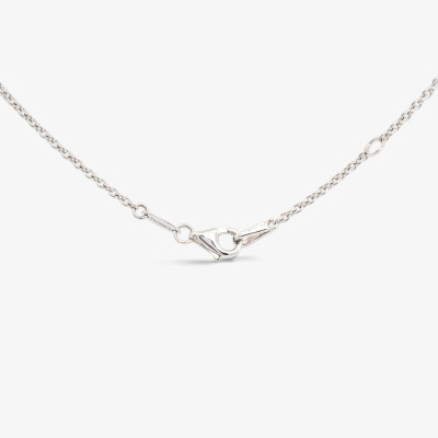 Collier Absolu or blanc, émeraude & diamants