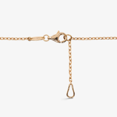 Collier Aura or rose, émeraude & diamants