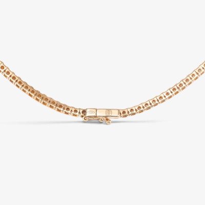 Collier Cascada or rose & diamants