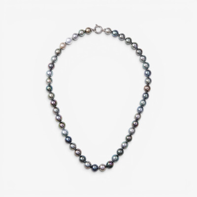 Collier or blanc & perles Tahiti