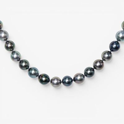 Collier or blanc & perles Tahiti