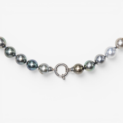 Collier or blanc & perles Tahiti