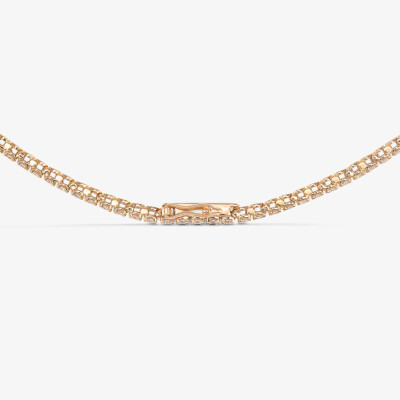 Collier Rivière or rose & diamants