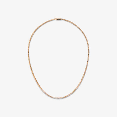 Collier Rivière or rose & diamants