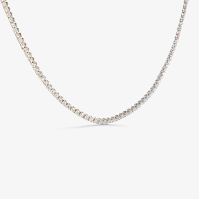 Collier Rivière or blanc & diamants