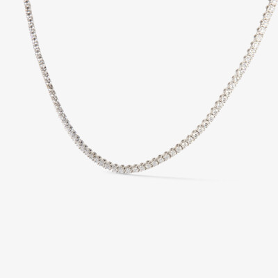 Collier Rivière or blanc & diamants