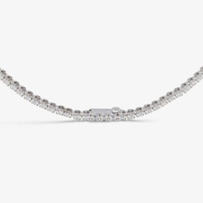 Collier Rivière or blanc & diamants