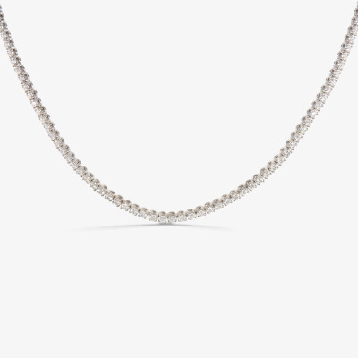 Collier Rivière or blanc & diamants