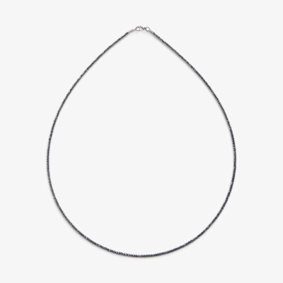 Collier Mirage or blanc & diamants noirs