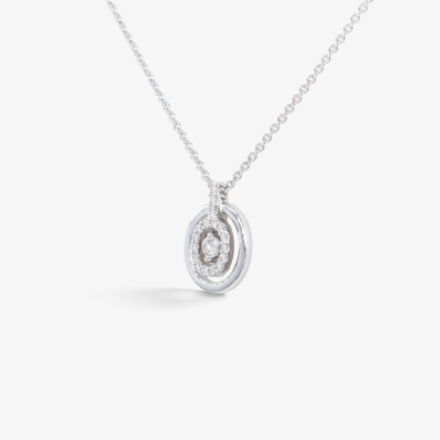 Collier Odyssée or blanc & diamants