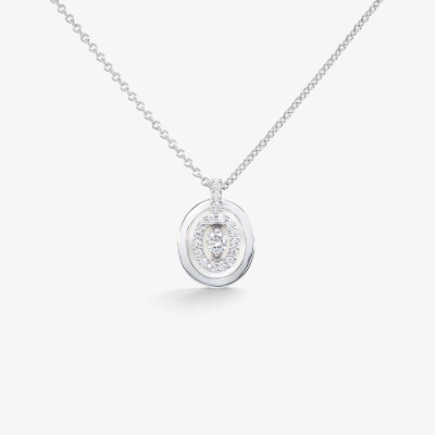 Collier Odyssée or blanc & diamants