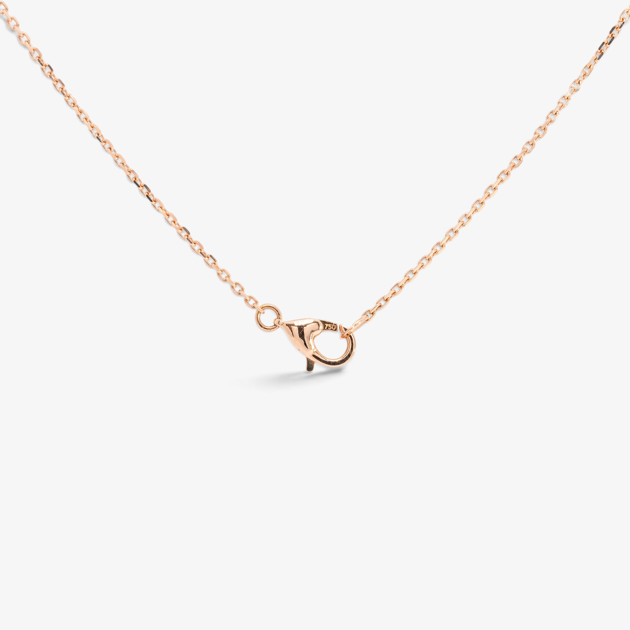 Collier Rainbow or rose & saphirs multicolores vue 4