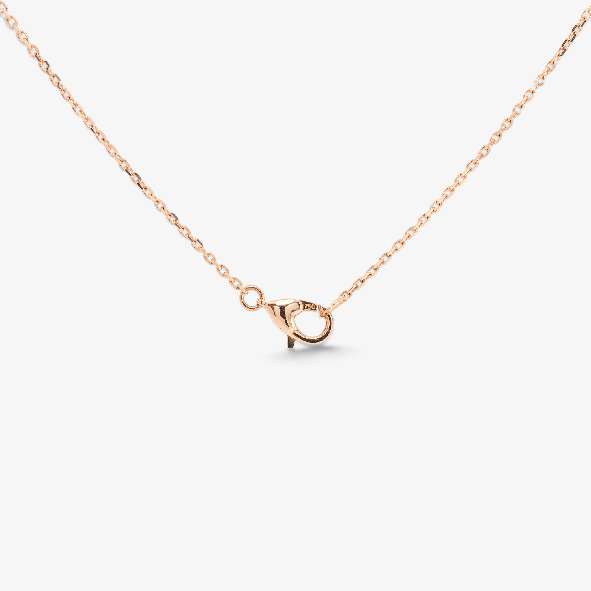 Collier Rainbow Ovale or rose & saphirs multicolores vue 4