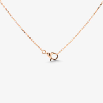 Collier Rainbow Ovale or rose & saphirs multicolores