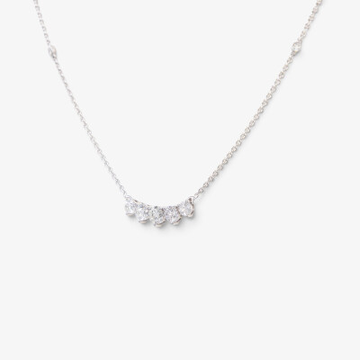 Collier Impératrice or blanc & diamants