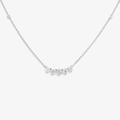 Collier Impératrice or blanc & diamants