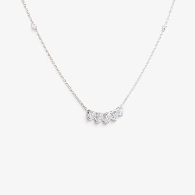 Collier Impératrice or blanc & diamants