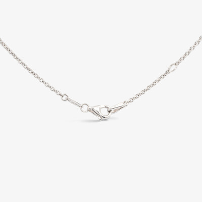 Collier Absolu or blanc, saphir & diamants