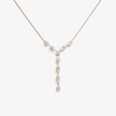 Collier Babylone or jaune & diamants