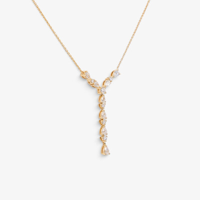 Collier Babylone or jaune & diamants