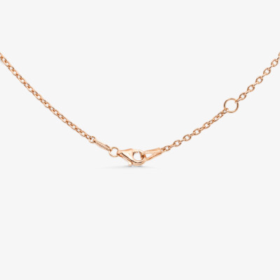 Collier Aura or rose, opale & diamants
