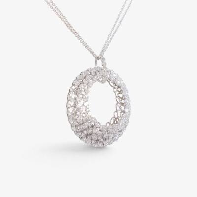 Collier Versailles or blanc & diamants