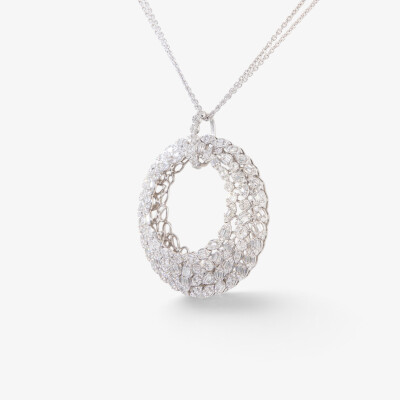 Collier Versailles or blanc & diamants