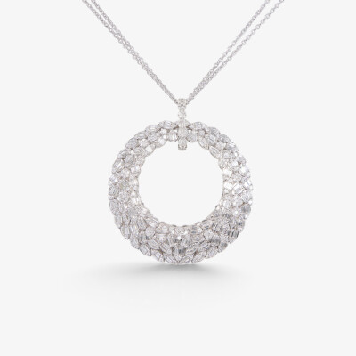 Collier Versailles or blanc & diamants