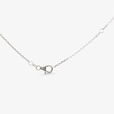Collier Dame de Trèfle or blanc & diamants