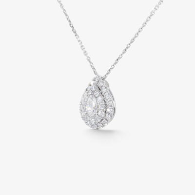 Collier Bermude or blanc & diamants