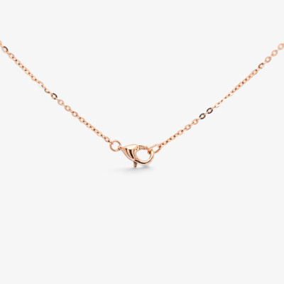 Collier Rosalba or rose & diamants
