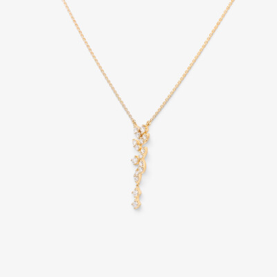 Collier Babylone or jaune & diamants