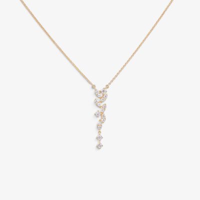 Collier Babylone or jaune & diamants