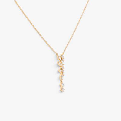 Collier Babylone or jaune & diamants
