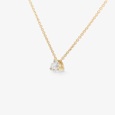 Collier Halo or jaune & diamants