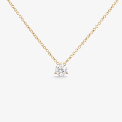 Collier Halo or jaune & diamants