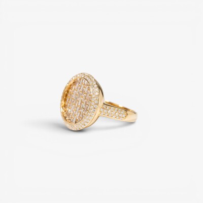 Bague Eclipse or jaune & diamants
