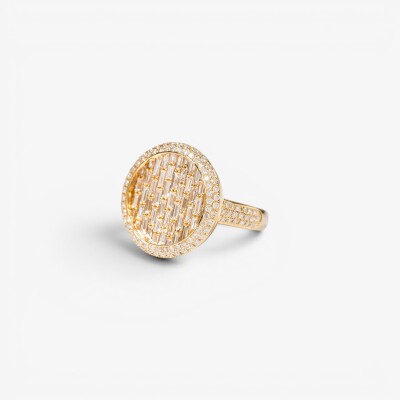 Bague Eclipse or jaune & diamants
