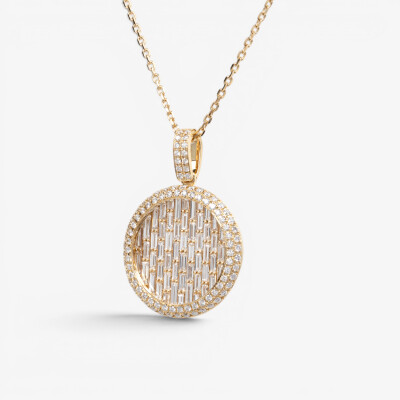 Collier Eclipse or jaune & diamants
