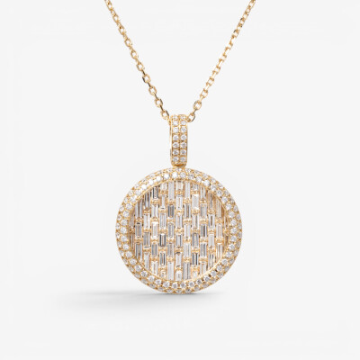 Collier Eclipse or jaune & diamants