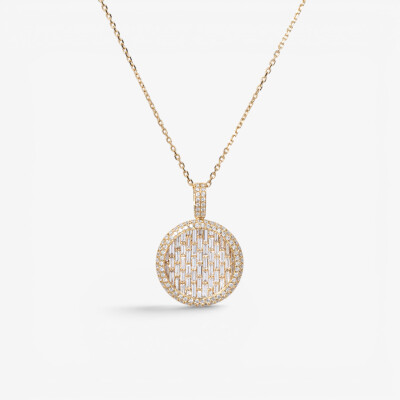 Collier Eclipse or jaune & diamants