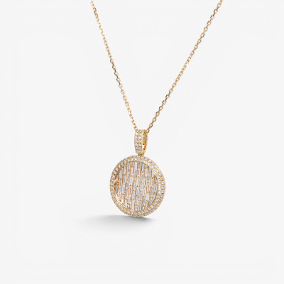 Collier Eclipse or jaune & diamants