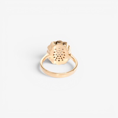 Bague Chambord or rose, tourmaline & diamants