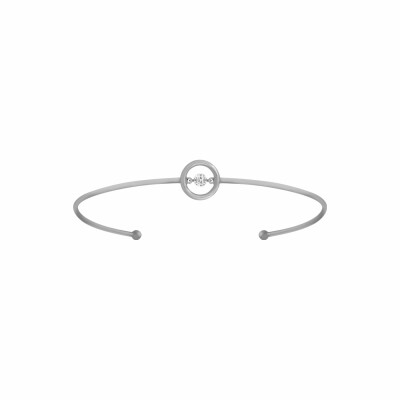 Bracelet jonc Filles en Or Portrait en or blanc et diamants