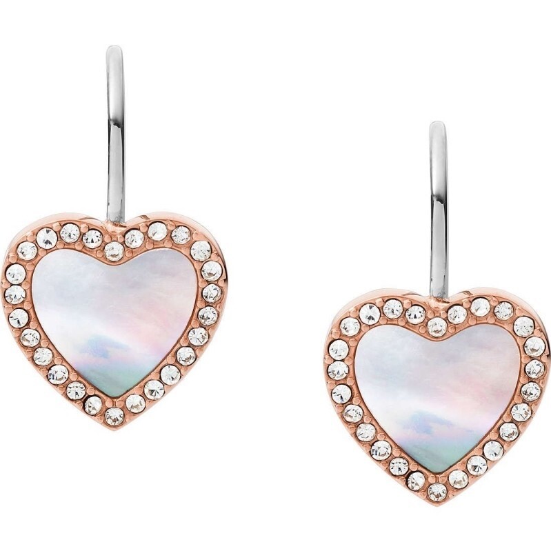 Boucles d'oreilles Fossil Heart to you