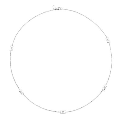 Collier la route de l'amour en or blanc