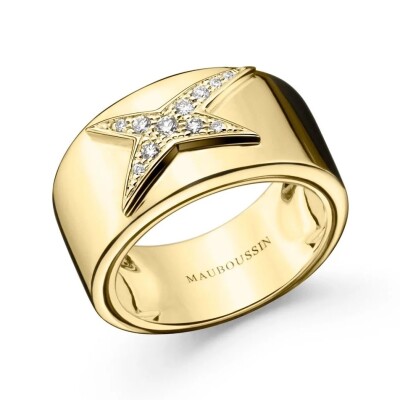 Bague Mauboussin Etoiles Divines en or jaune et diamants