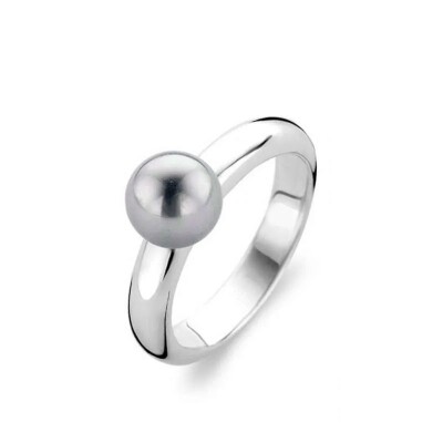 Bague Ti sento argent et perle synthétique