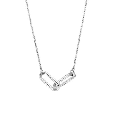 Collier Ti sento argent et oxydes de zirconium 3966ZI