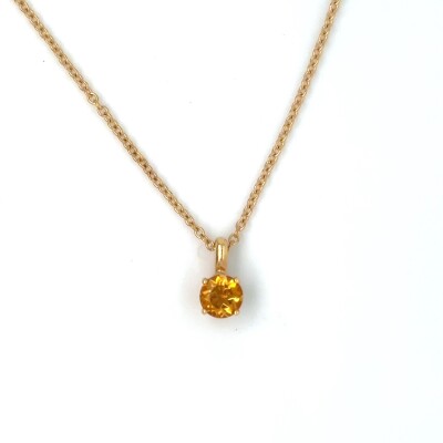 Collier en or jaune 750/1000 et citrine
